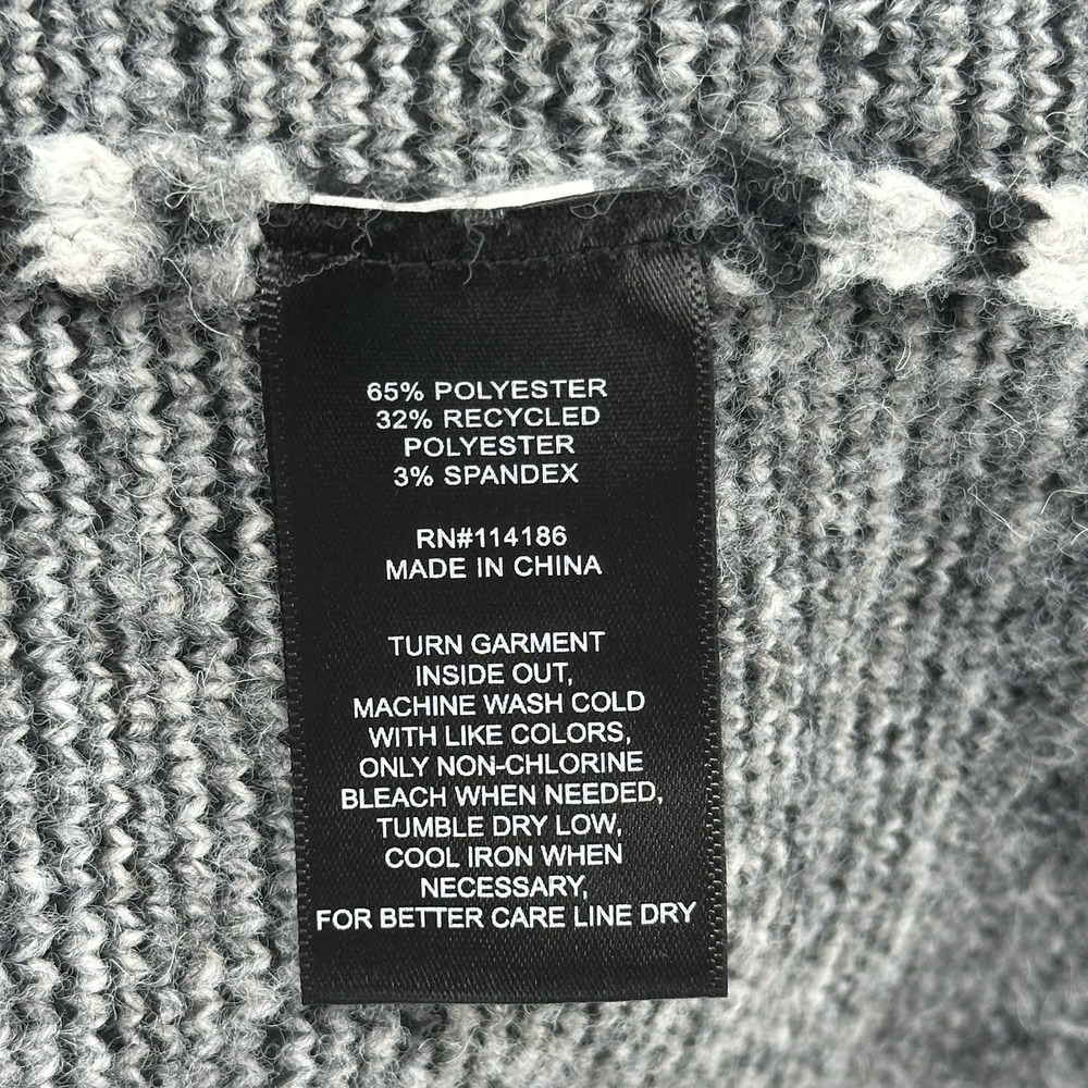 Frye Cardigan Sweater Womens Size M Gray Black Southwestern Aztec Open Front - Picture 3 of 8
